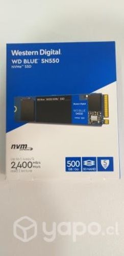 SSD WD NVMe M.2, 500 GB, NUEVO SELLADO