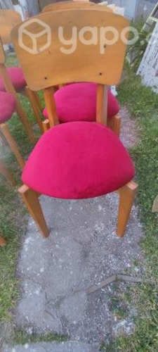 Sillas 6 unidades recién tapizadas