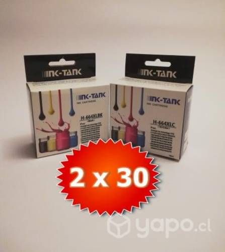 Tintas 664XL Negra y Color