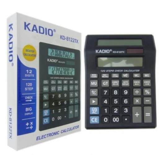 Calculadora Doble Visor, De 12 Digitos, Kadio Mode