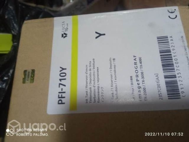 Tintas canon pfi 710 colores originales de 700ml