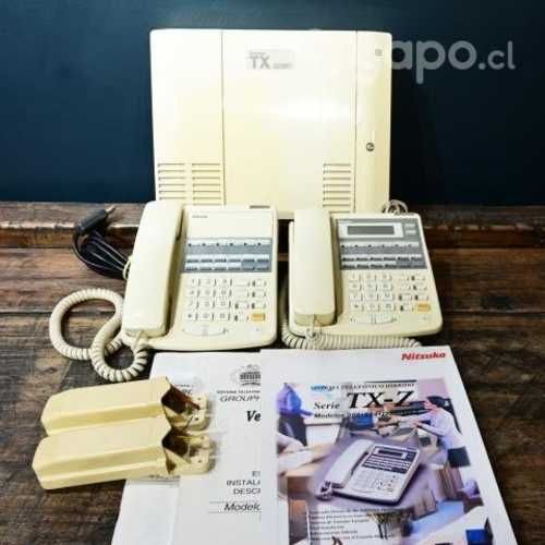 Central telefónica Nitsuko 3x8 con 2 teléfonos