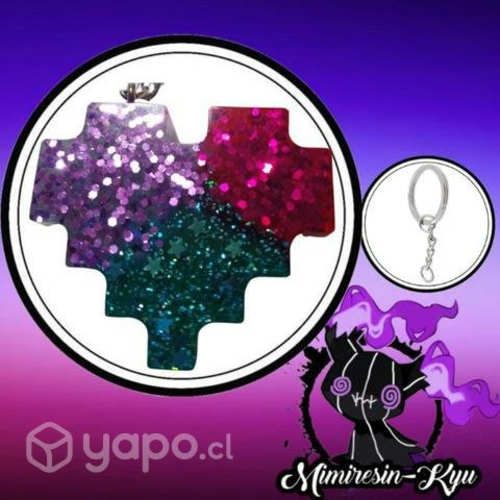 Llavero corazón de resina Mimiresinkyu