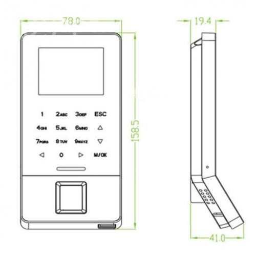 Reloj Control Biometrico F22 WIFI 2.0G RJ45 LCD
