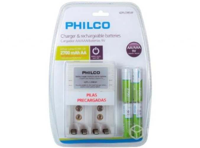 Cargador c/4 pilas aa 2700 mah pre-cargadas