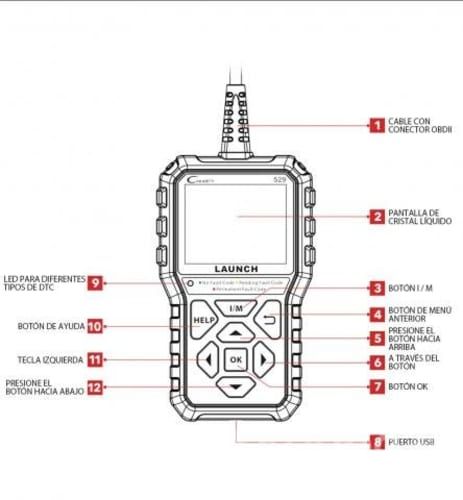 Scanner 529 CR529 OBD2 lector de código de errores
