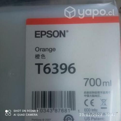 Tinta Epson t6396 orange original