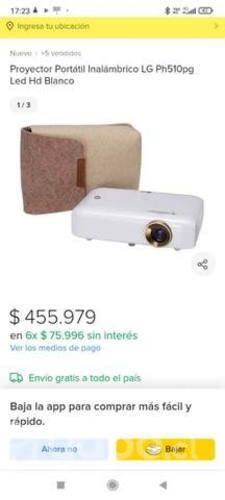 Proyector datashow LG