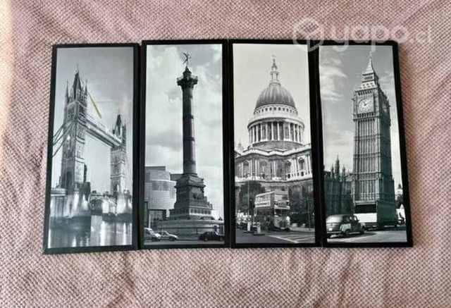pack 4 cuadros de londres