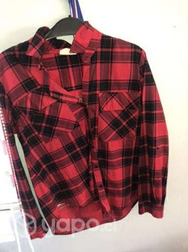 Camisa roja cuadritos