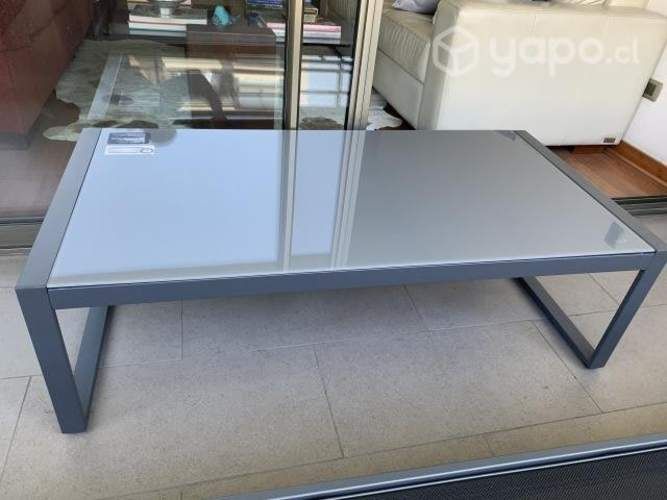 Mesa de centro terraza con vidrio templado. NUEVA