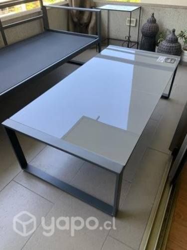 Mesa de centro terraza con vidrio templado. NUEVA