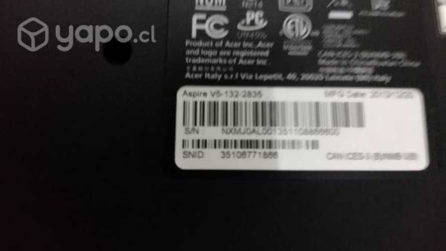 Netbook Acer v5-132 desarme