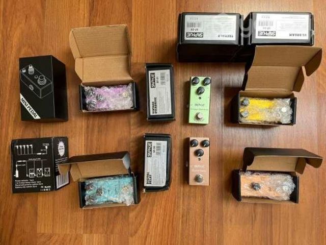 Pedales distorsión overdrive delay tremolo y mas