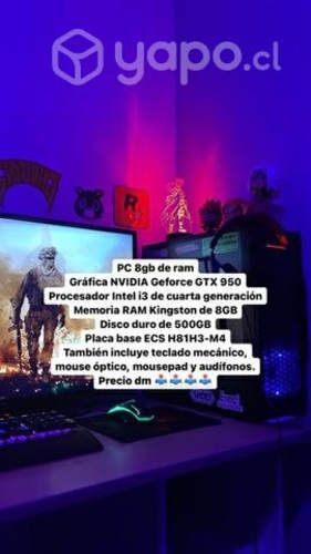 PC gamer de escritorio