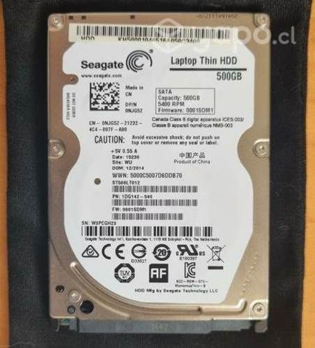 4gb RAM y 500gb HDD (Notebook)