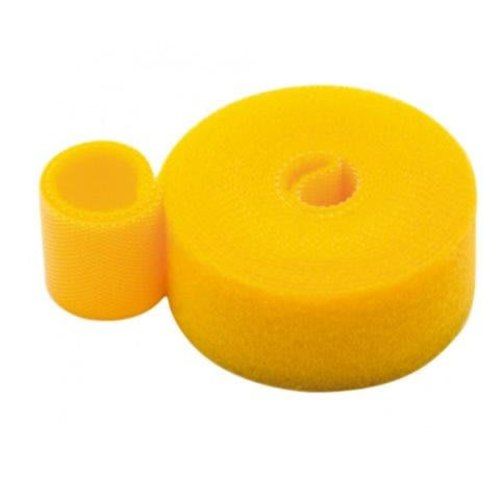 Velcro doble faz 25 mts x 50mm ancho. amarillo. am