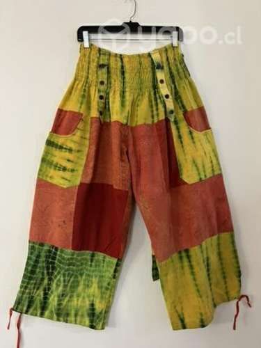 Pantalón Hindu Con Bolsillo Talla Xl/2xl Amarillo