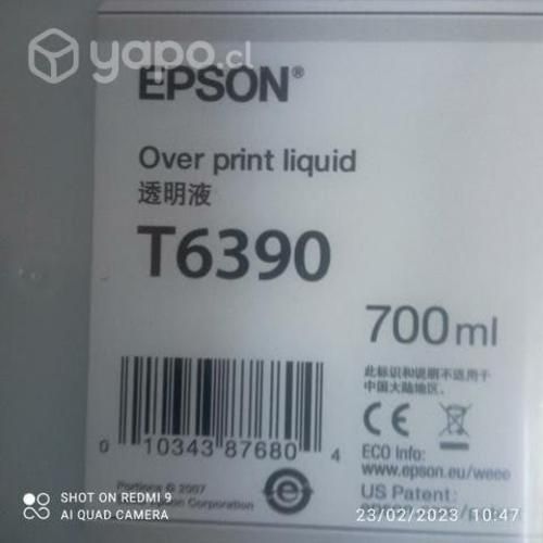 Tinta Epson t6390 over print original