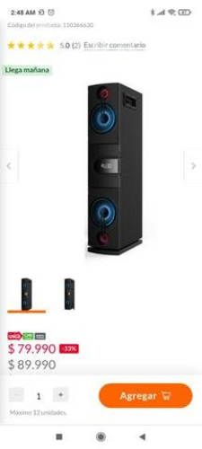 Equipo de sonido Master g