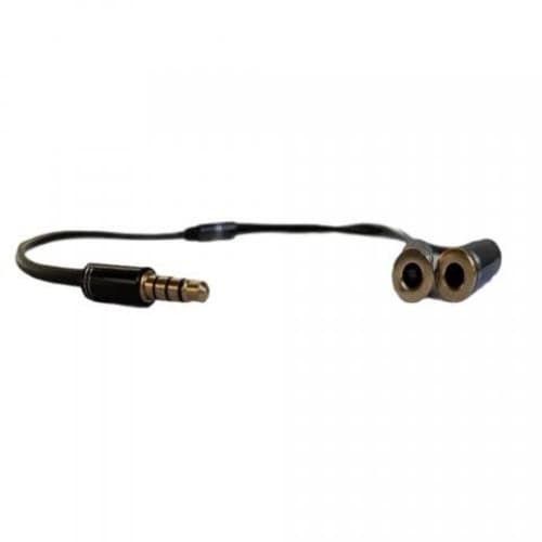 Splitter stereo 3.5mm plug 2 salidas, 23cm