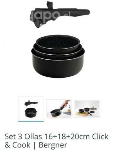 Set 3 ollas Click & Cook