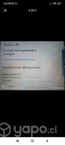 Notebook acer empire 3 a314-22