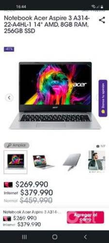 Notebook acer empire 3 a314-22