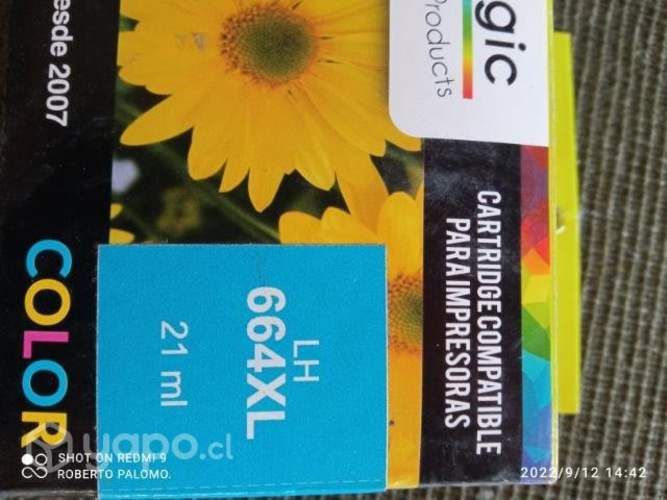 Tinta HP 664xl color alternativa de alta