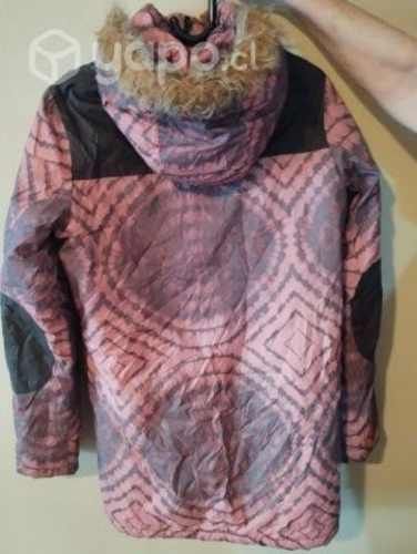 Parka rosada con café Ripcurl M