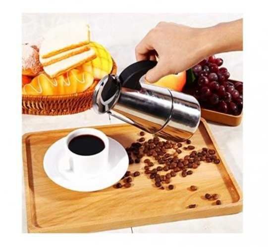 Cafetera 6 Cup Acero Inoxidable Espresso Maker Man
