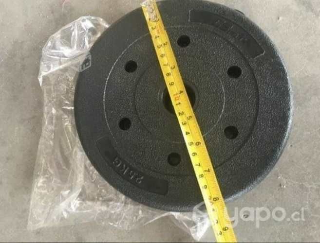 Set 5Kg de 2 Discos de PVC Barras Pesas Mancuernas