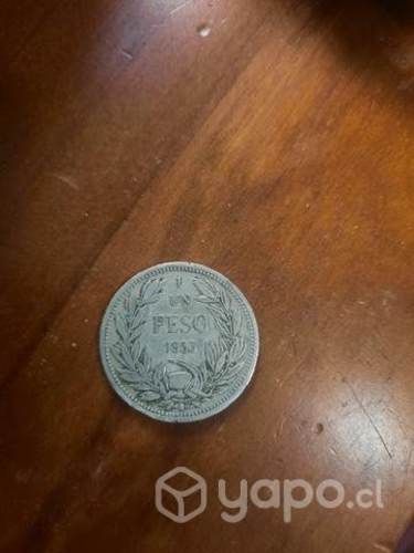 Moneda de 1 peso año 1933 para colección