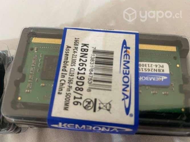 Memoria ram nuevas notebook 8gb y 16 gb