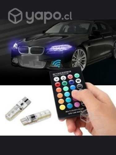 2 Ampolletas RGB Cola Pescado T10 C/control Remoto