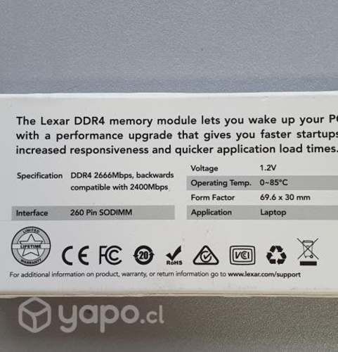 Ram 8gb 2666 ddr4 sodimm