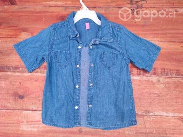 Camisa jeans niña 36s