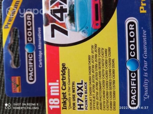 Tinta HP 74xl alternativa de alta