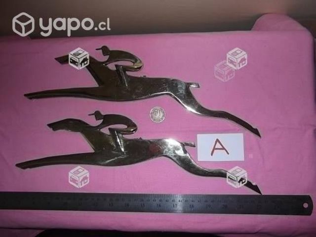 Antigua Moldura, Jinete En Bronce, Valor C/u