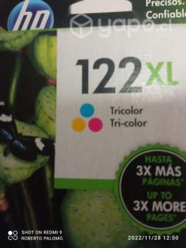 Tinta hp 122xl color original de alta