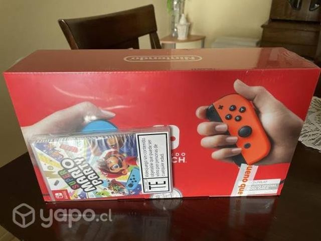 Nintendo switch neón + súper Mario party