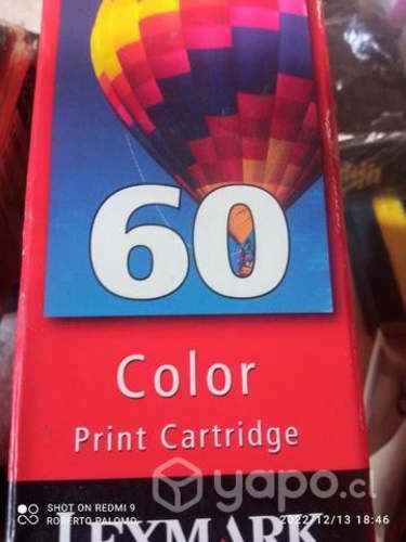 Tintas lexmark 48 y 60 originales