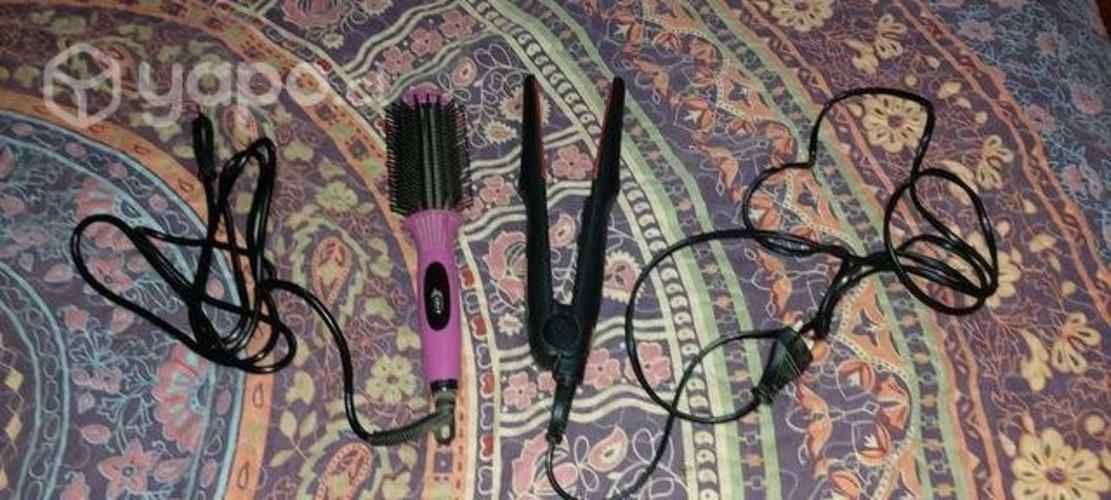 de pelo y cepillo alisador