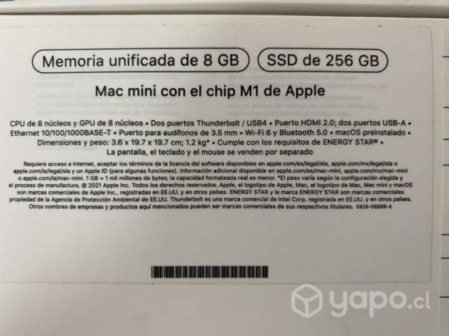 Mac mini m1 8gb 256gb