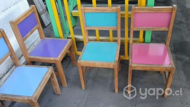 Sillas de madera niños