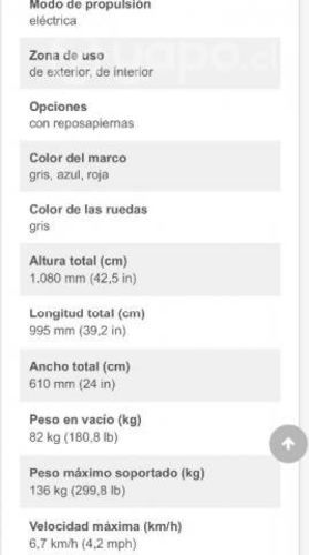 silla electrónica nueva y embalada