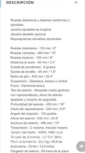 silla electrónica nueva y embalada