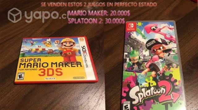 super mario maker 3ds y splatoon 2