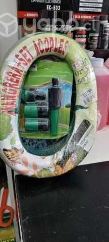 Manguera Jardin 1/2 15mts. + Kit de Acoples Valpri