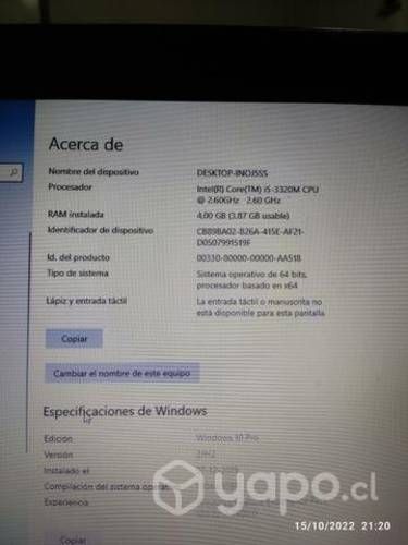 Notebook HP modelo Elitbook 2570p Core i5